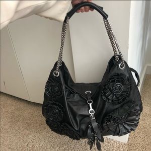 Black leather purse